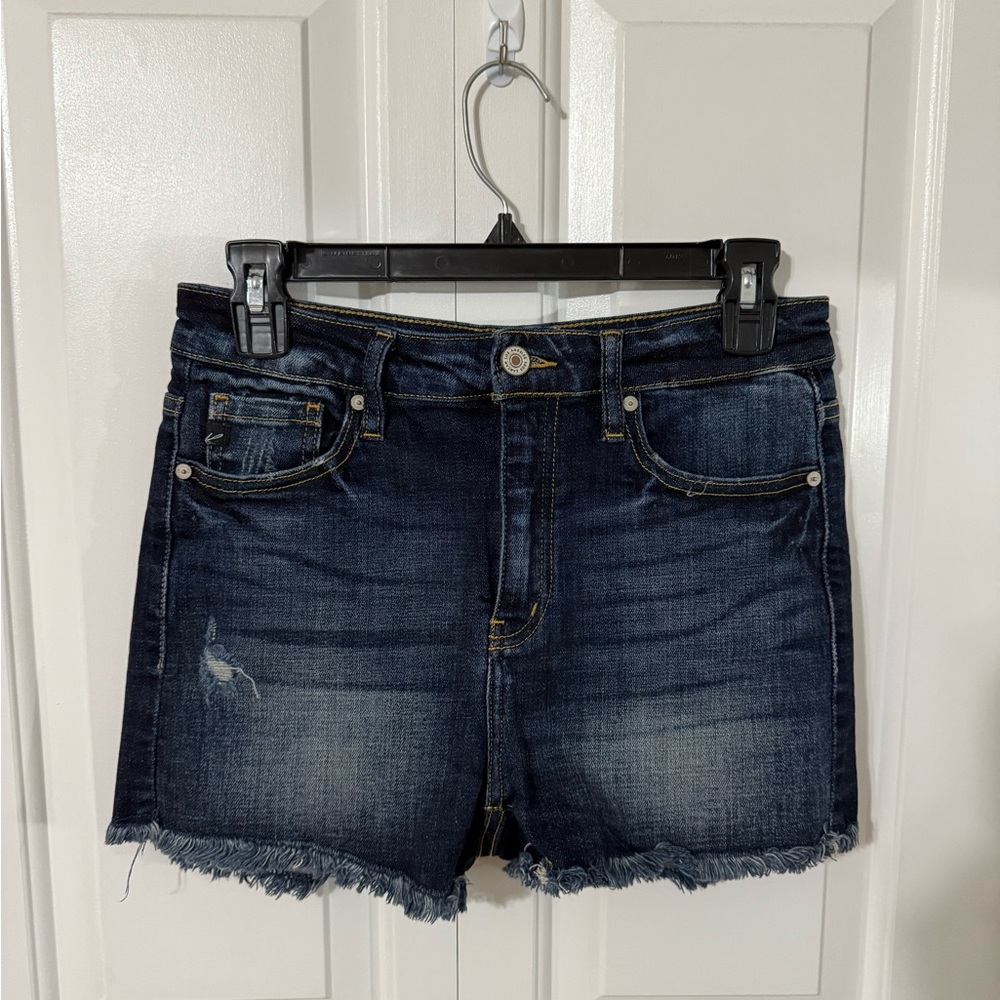 Kancan Women’s Dark Wash Jean Shorts